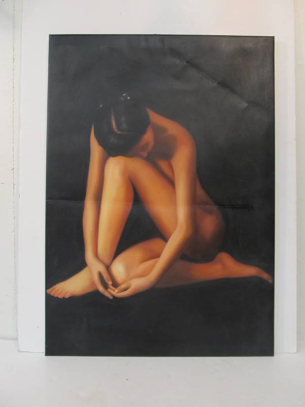 lot 195 image: Large Contemporary Oil on Canvas Nude Painting