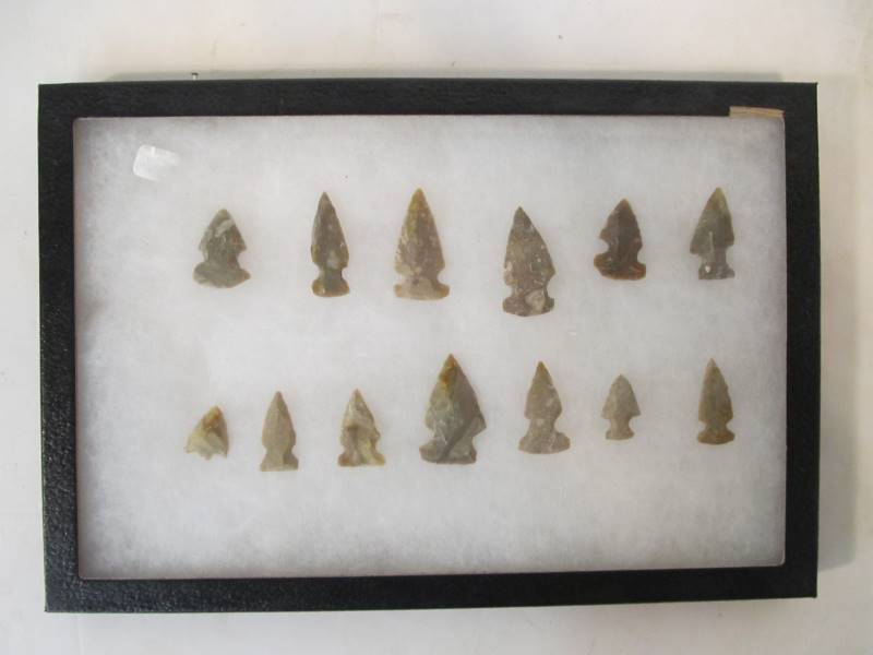 lot 202 image: Group of Genuine Stone Point Native American Arrowheads #2