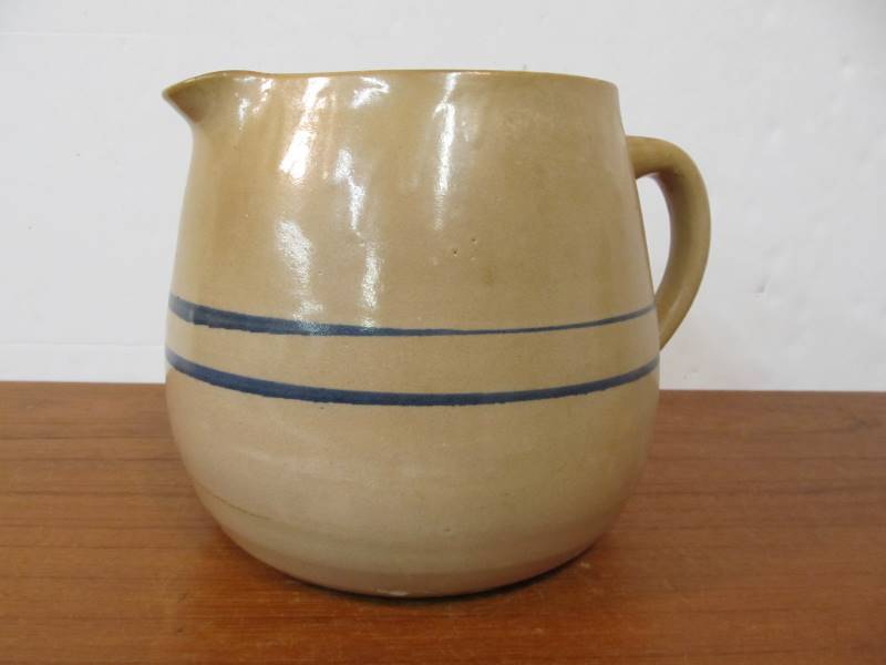lot 238 image: Large Vintage Stoneware Handled Pitcher