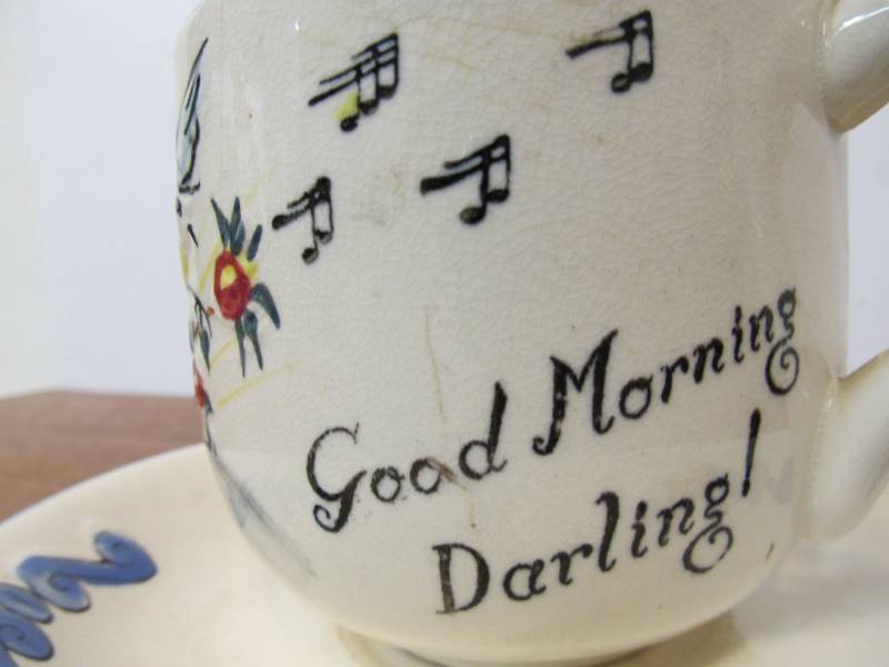lot 229 image: Vintage Signed LEFTON Large Coffee Mug & Plate