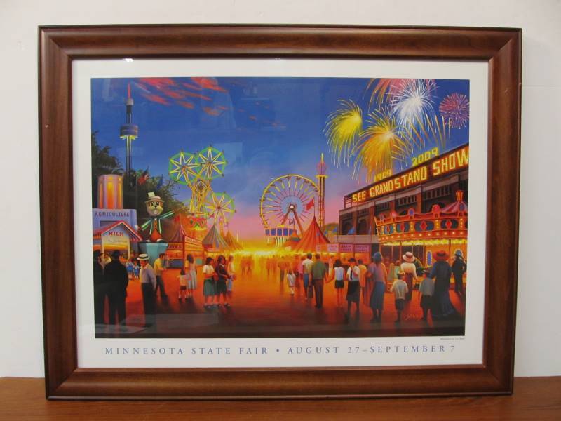 lot 157 image: Framed LEO STANS Minnesota State Fair Print