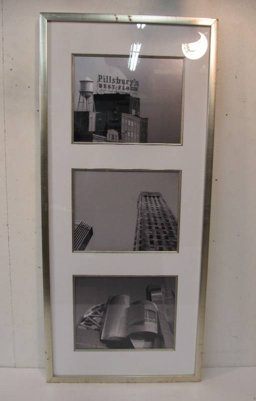 lot 158 image: Large Framed Minneapolis Building Photo Wall Hanging