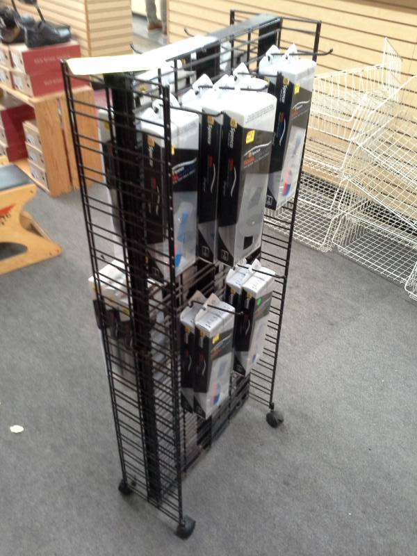 lot 157 image: Wire Rack Display Cart, Foot Insert Support Pads