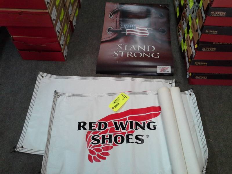 lot 833 image: Lot of (4) Red Wing Shoes Display Banners