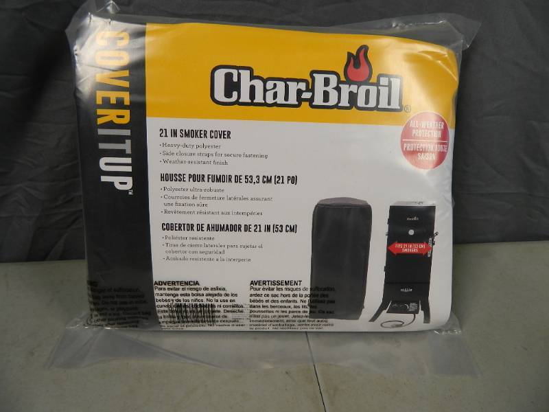 lot 26 image: New Char-Broil 21 Inch Smoker Cover