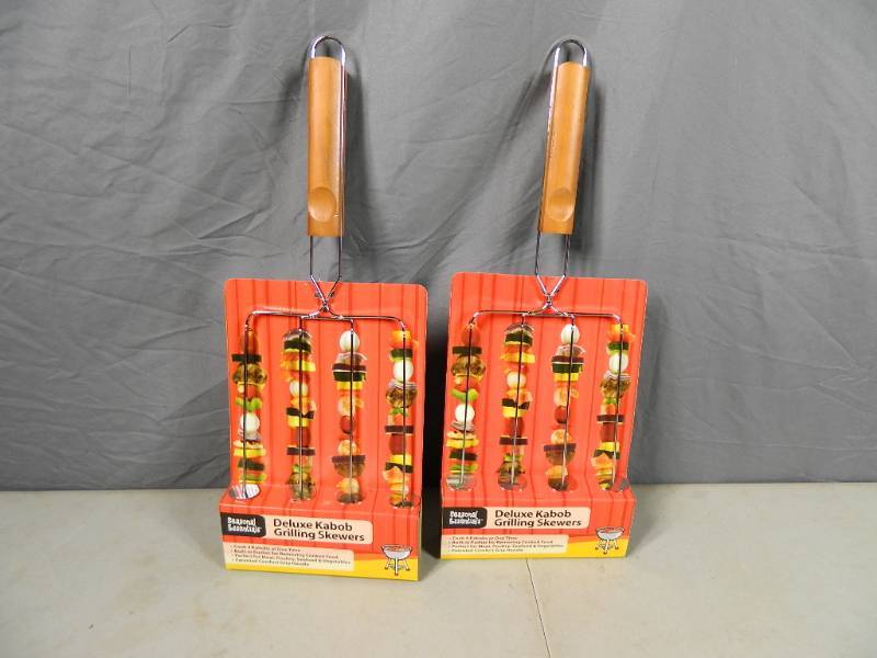 lot 43 image: 2 New Deluxe Kabob Grilling Skewers