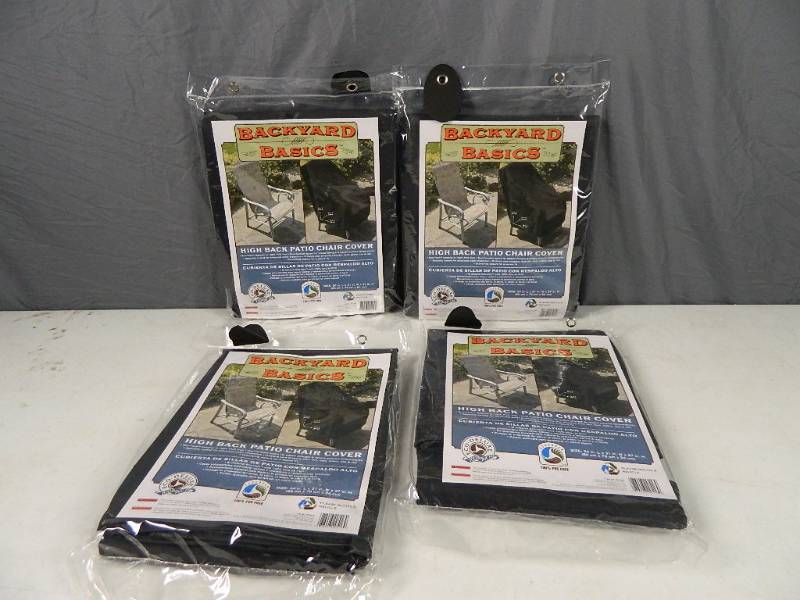 lot 56 image: 4 New Highback Patio Chair Covers