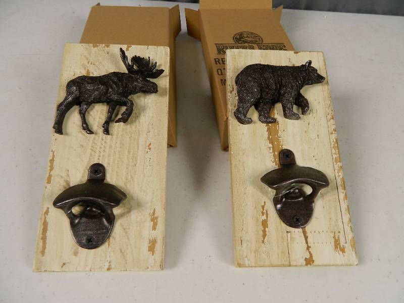 lot 72 image: 2 New Shabby Chic Style Decorative Cast Iron Bottle Openers