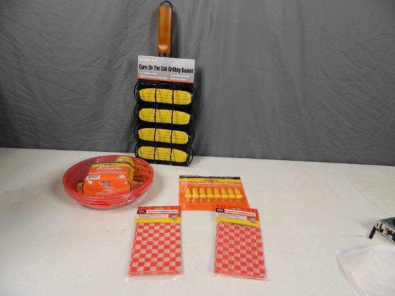 lot 137 image: New Corn on the Cob Grilling Basket and More