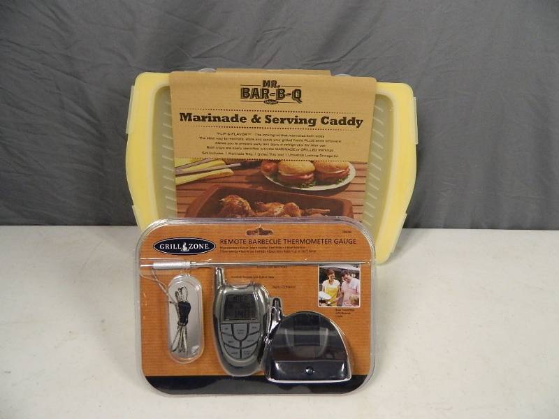 lot 170 image: New Remote Thermometer and New Marinade Serving Caddy