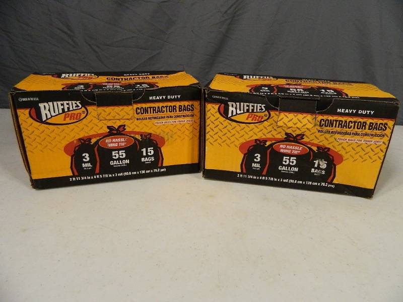 lot 172 image: 2 New Boxes of Heavy Duty Contractor Bags