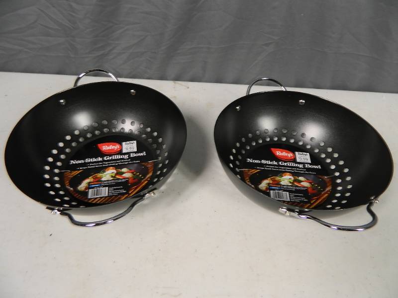 lot 187 image: 2 New Non-Stick Grill Bowls