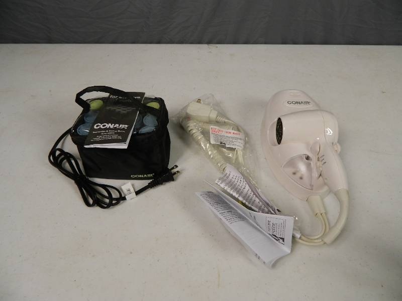 lot 190 image: New Hair Dryer and Curlers