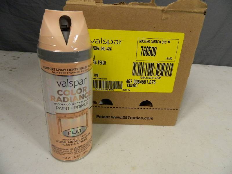 lot 198 image: 6 New Cans of Coral Spray Paint