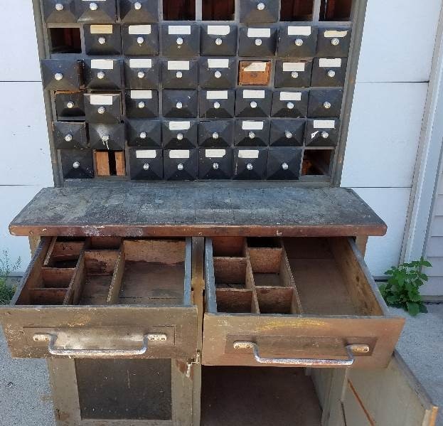 Work Bench with Assorted Storage Drawers