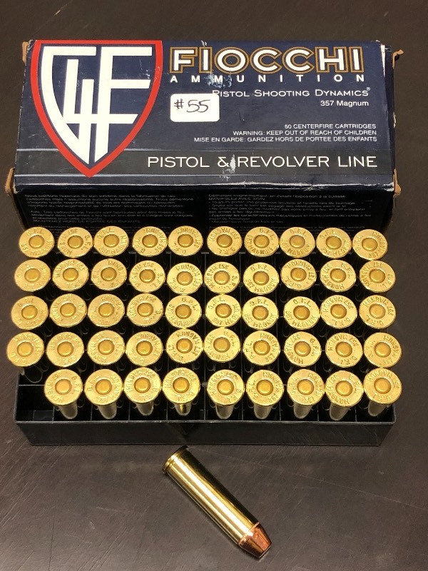 lot 55 image: (50) Rounds Fiocchi .357-Mag
