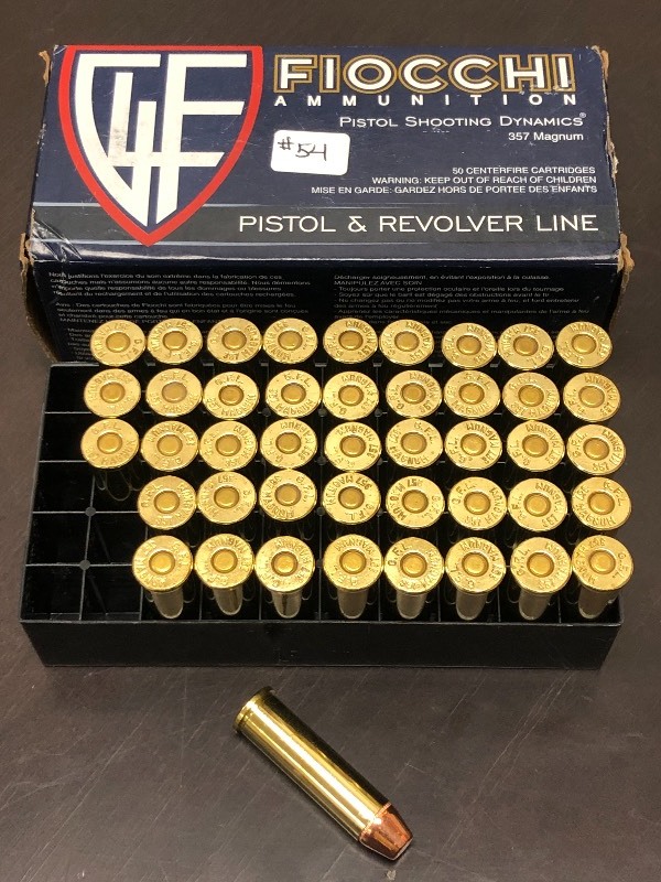 lot 54 image: (50) Rounds Fiocchi .357-Mag