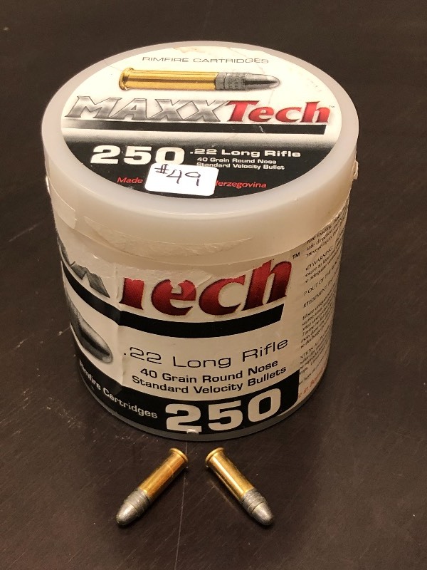 lot 49 image: Near-Full Box Of MaxxTech .22LR