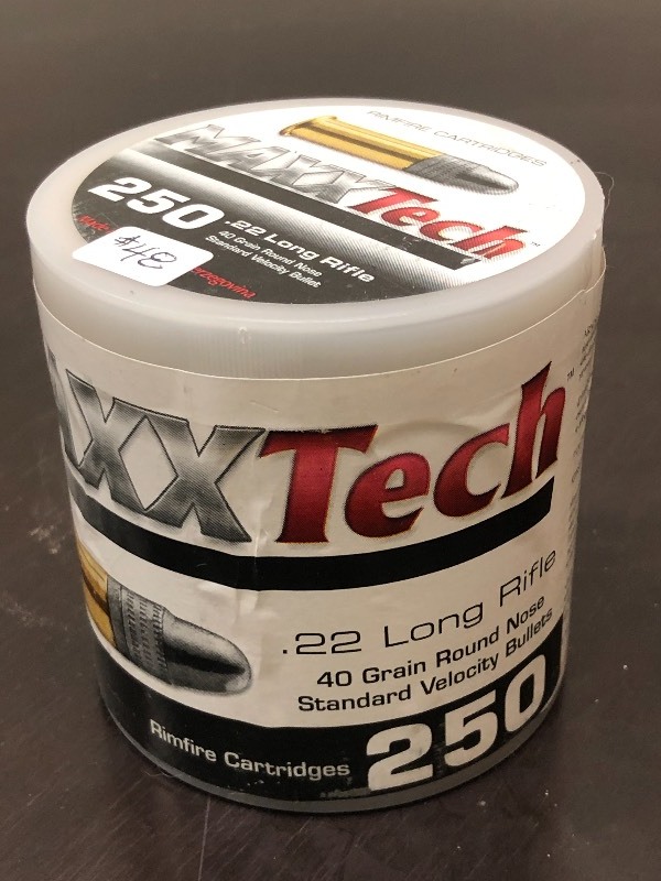 lot 48 image: Full 250-Round Can Of .22LR