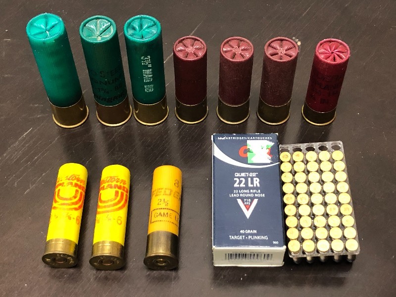 lot 43 image: Bag Of Assorted Shotshells & (1) Box Of CCI .22LR