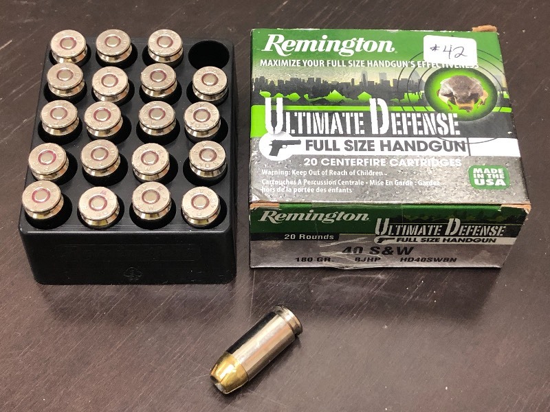 lot 42 image: (20) Rounds Remington Ultimate Defense .40S&W