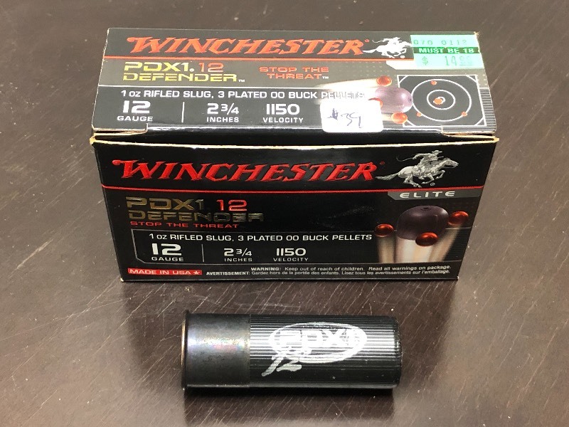 lot 39 image: (10) Winchester Defender 1oz Rifled Slug  Plated Pellet Rounds