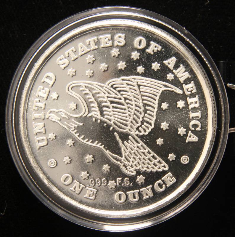 1 TROY OZ. .999 FINE SILVER LIBERTY ROUND IN AIRTITE