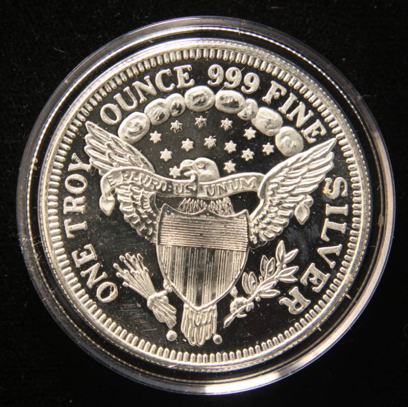 1 TROY OZ. .999 FINE SILVER US ARMY ROUND IN AIRTITE