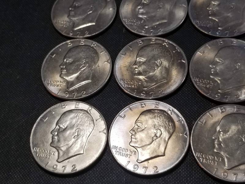 15 BU-UNC EISENHOWER DOLLARS FROM ORIGINAL BANK ROLL (15 best coins picked out of 20 coin roll)