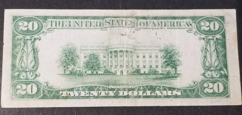 1929 $20 1ST NATIONAL BANK & TRUST RACINE WISCONSIN CHARTER# 457