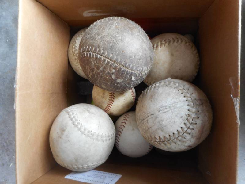 lot 34 image: Box of Used Sporting Goods