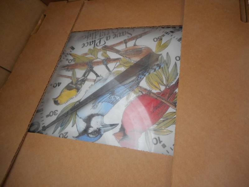lot 27 image: Bird Theme Clock & Thermometer
