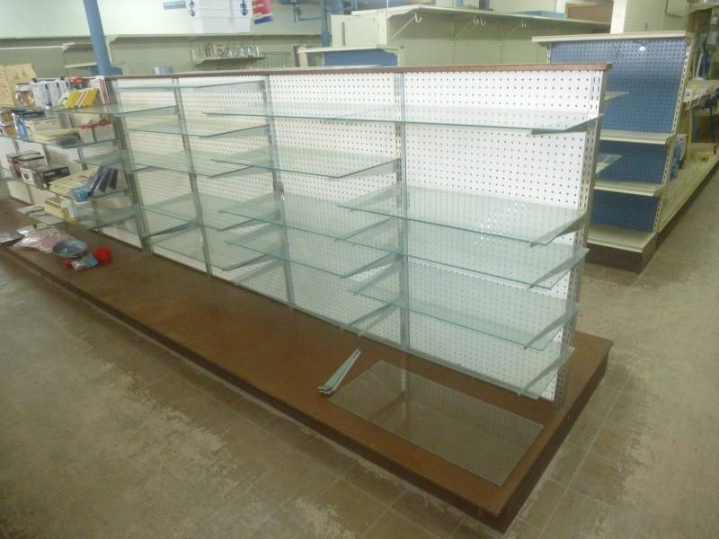 lot 119 image: Glass Shelf Unit