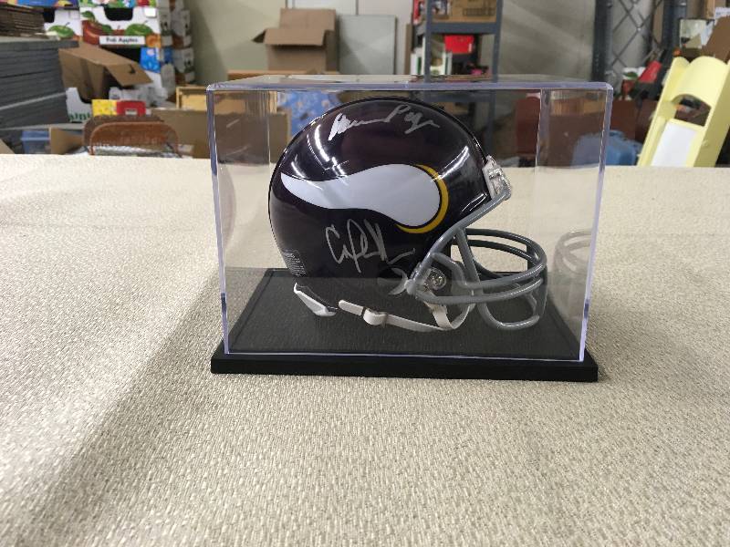 lot 524 image: Purple People Eaters Signed Mini Helmet(COA Under Helmet)