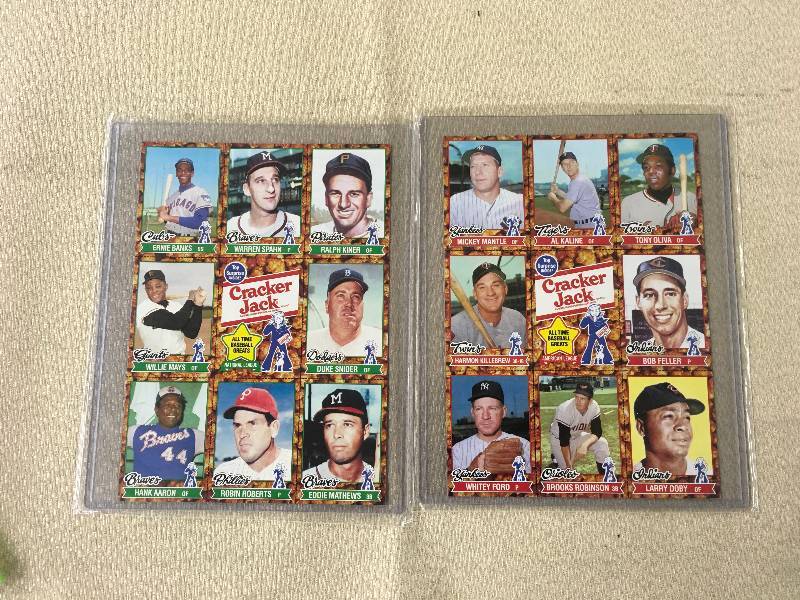 lot 531 image: 1982 Cracker Jack All- Time Baseball Greats