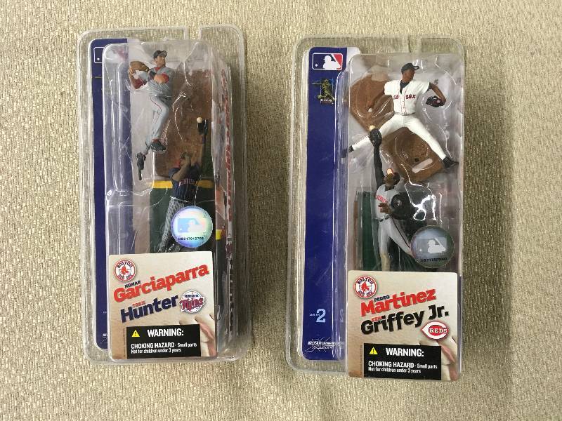 lot 536 image: Nomar Garciaparra Torii Hunter Figurines & Pedro Martinez Ken Griffey Jr. Figurines