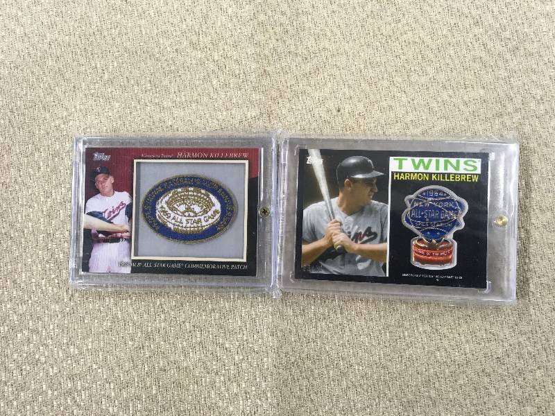 lot 554 image: 2 Harmon Killebrew Patch Cards