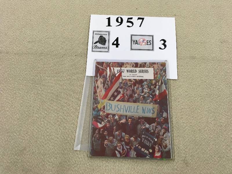 lot 587 image: 1957 World Series Book