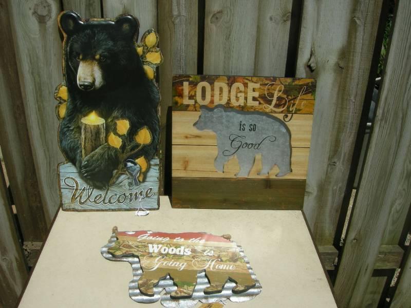 lot 38 image: 3 Bear Themed Signs