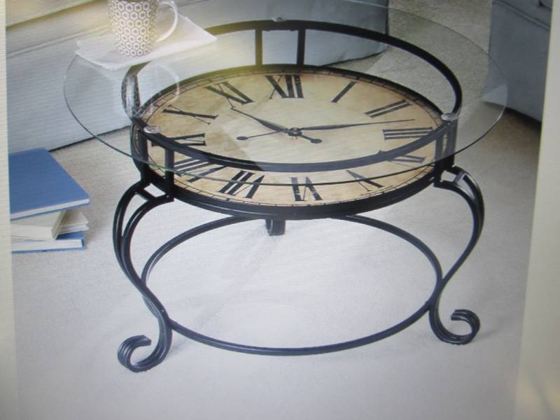 lot 1 image: Clock Coffee Table open box Retail ...