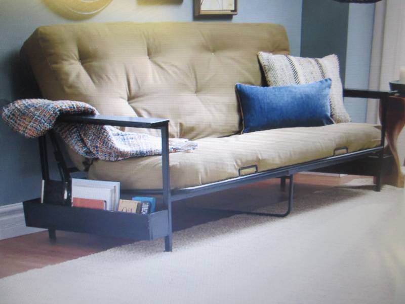 lot 14 image: Metal Futon Frame open box Retail $...