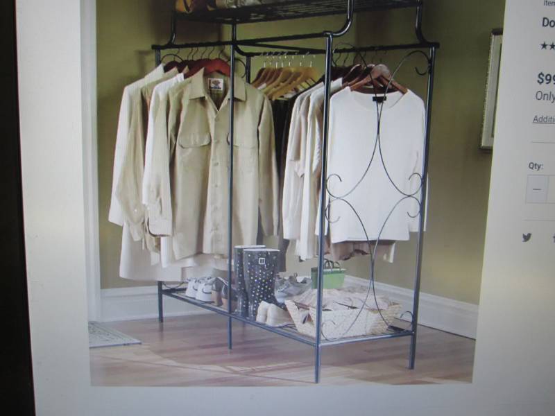 lot 20 image: Double Hanging Rod open box Retail ...