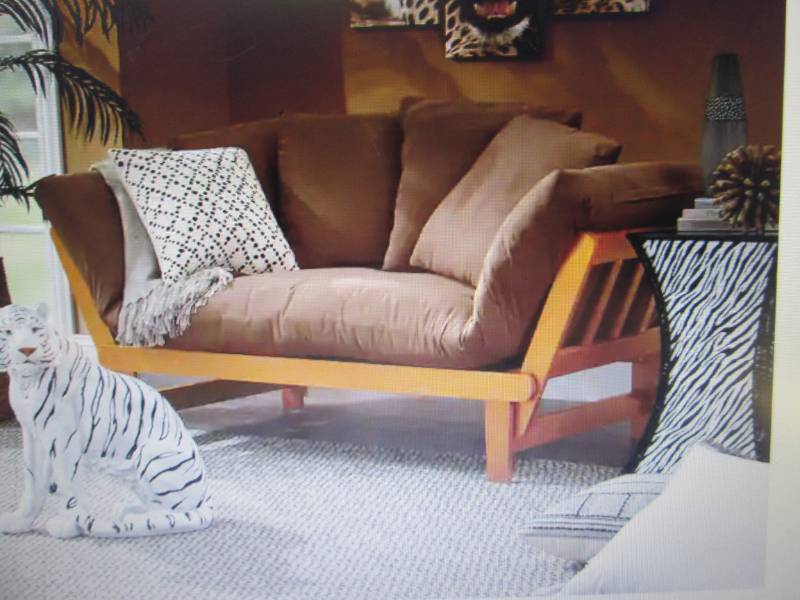 lot 34 image: Lounger Sofa Bed Frame only, no cus...