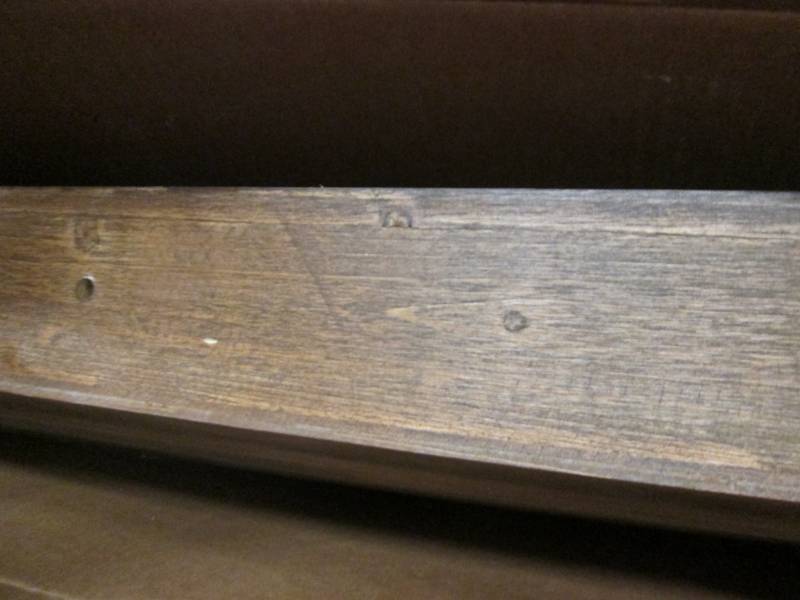 lot 37 image: Church Pew Bench open box, scuffed ...