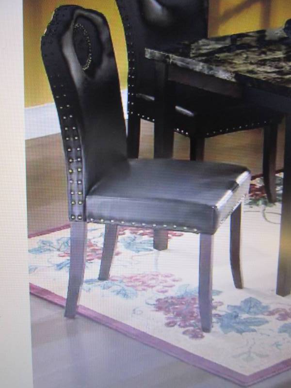 lot 43 image: Nailhead Dining Chair open box Reta...