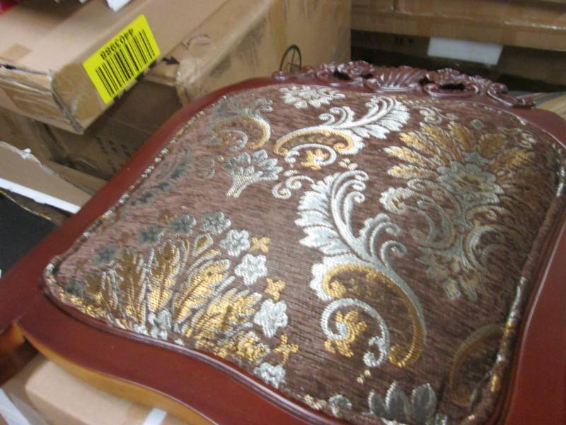 lot 50 image: Hand-Carved Venetian Accent Chair...