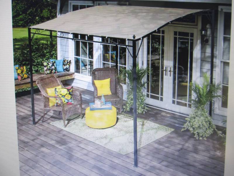 lot 65 image: Sunshade Awning Gazebo open box-no ...