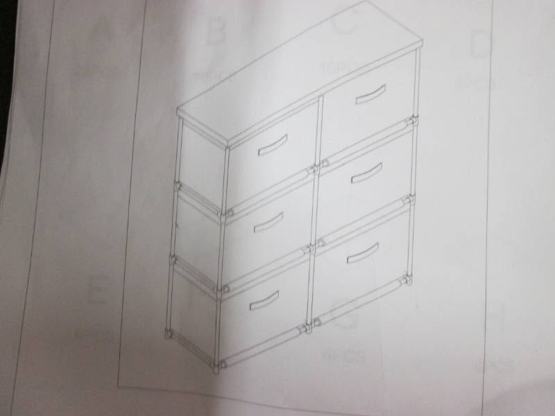 lot 70 image: 6 Drawer Storage Unit open box Reta...