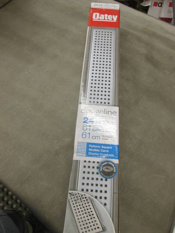 lot 117 image: Oatey Designline 24 in. SS Linear D...