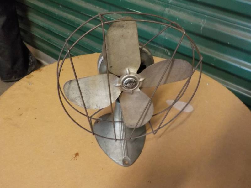 lot 2 image: Vintage Arctic Fan - Cast Iron Base...